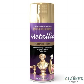 Rust-Oleum Metallic Spray Paint Bright Gold 400 ml