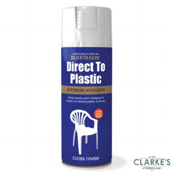 Rust-Oleum Direct to Plastic Spray Paint White 400 ml