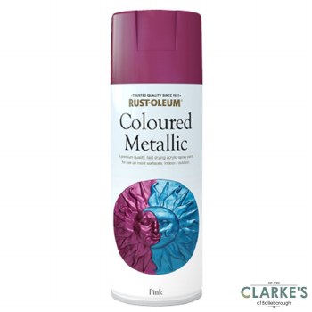 Rust-Oleum Coloured Metallic Spray Paint Pink 400 ml