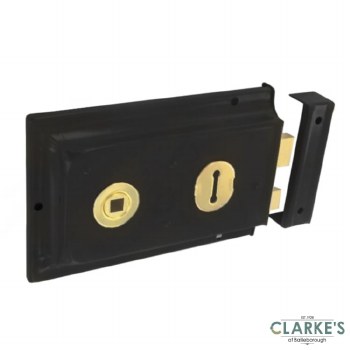 Securit Double Handed Black Rim Lock 150mm