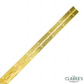Securit Brass Plated Piano Hinge 183 cm