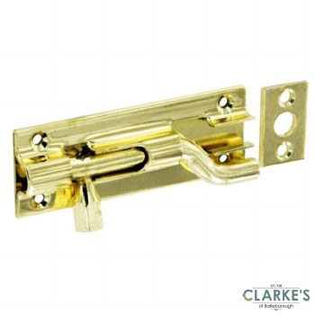 Security Brass Necked Door Bolt 100mm