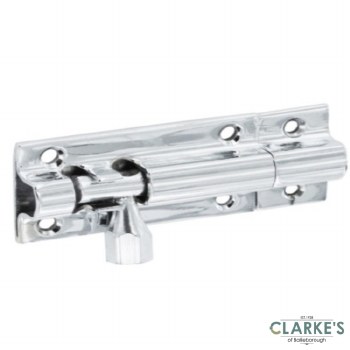 Securit Chrome Door Bolt 100mm