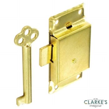 Securit Cupboard Lock Brass 63mm