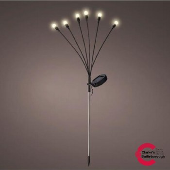 Solar 6 Light Stake Light Warm White
