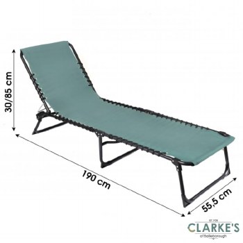 Folding Beach Bed - Sun Lounger Green