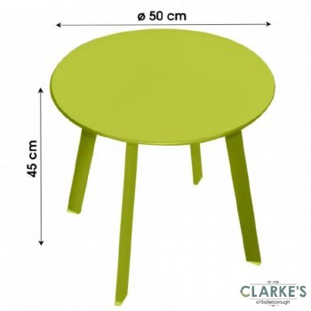 Small Round Garden Side Table Green
