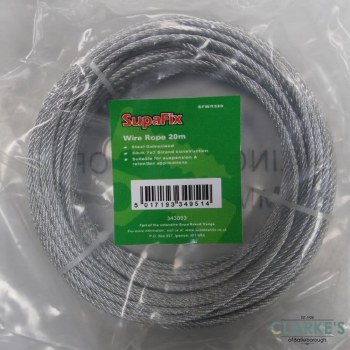 SupaFix Galvanised Wire Rope 3mm x 20m