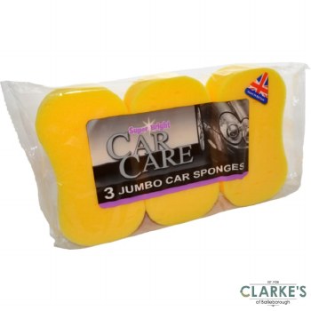 Superbright Jumbo Car Sponge 3 Pack