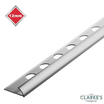Quadrant Silver Tile Trim 12mm