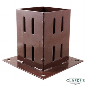 Timco Fence Post Shoe | Quick Fix | Red Oxide Coated 100 x 100 mm