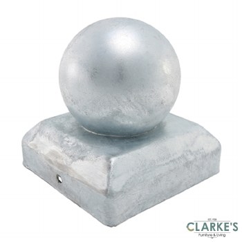 Timco Fence Post Ball Cap | Galvanised 100 x 100 mm