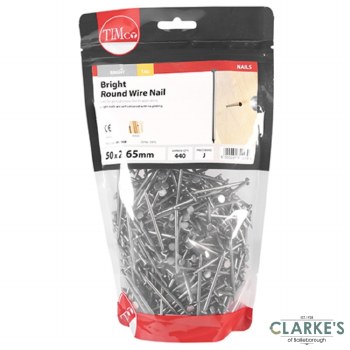 TimCo Bright Round Wire Nails 2.65x50mm