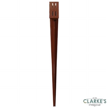 Timco Drive In Fence Post Spike Red | Quick Fix | Red Oxide Coated 75 x 600 mm