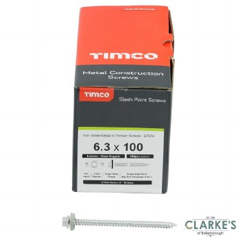 TimCo Hex Metal to Timber Screws 6.3x100mm