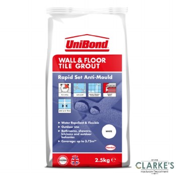 Unibond Wall & Floor Tile Grout White 2.5 kg