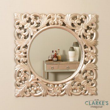 Varina Champagne Wall Mirror 90cm
