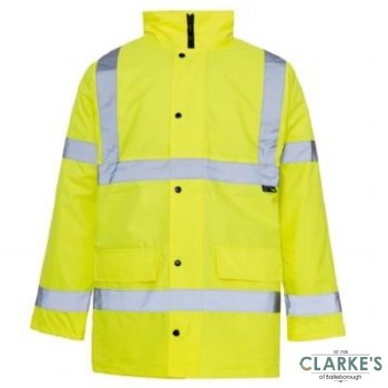 Hi-Vis Reflective Parka Jacket Yellow Extra Large