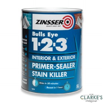 Zinsser Bulls Eye 1-2-3 Primer - Sealer, Stain Killer 1 Litre