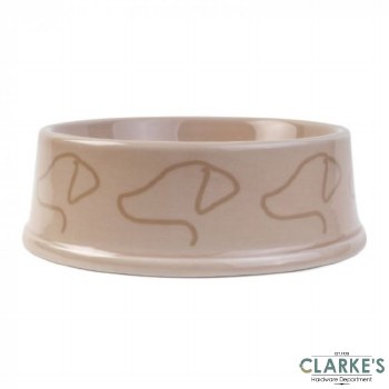 Ceramic Dog Bowl - Latte 20 cm