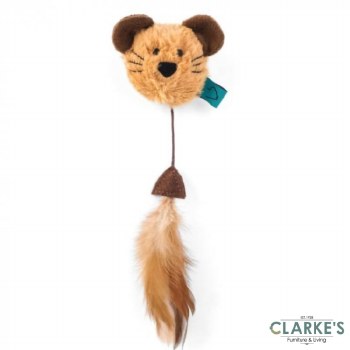 Nip-It Catnip Mouse Head & Feather Cat Toy