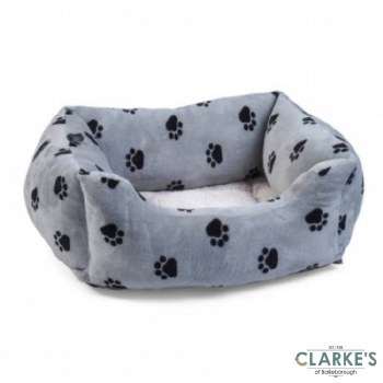 SnugPaw Grey Square Dog Bed Medium