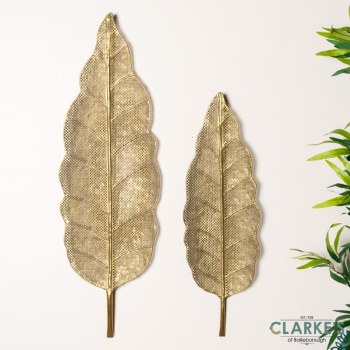 Algarve Wall Leaf Decor Gold
