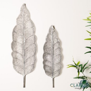 Algarve Wall Leaf Decor Silver