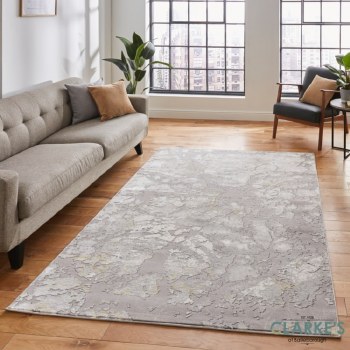 Apollo 2677 Grey/Gold Rug 120 x 170cm