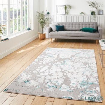 Apollo 2677 Grey/Green Rug 120 x 170cm