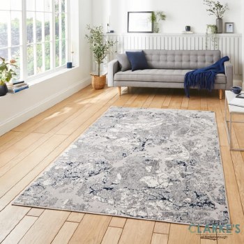 Apollo 2677 Grey/Navy Rug 120 x 170cm