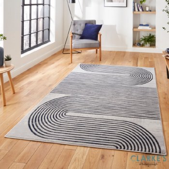 Apollo 2683 Grey/Navy Rug 120 x 170cm
