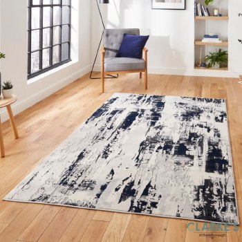 Apollo GR579 Grey/Navy Rug 120 x 170cm