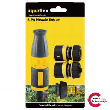 Aquaflex 4 Piece Hozzle and Connector Set