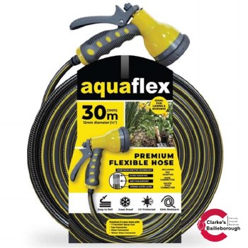Aquaflex Garden Hose with Spray Gun 30m