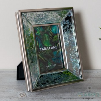 Arctic Leaf Mirrored Photo Frame 4x6