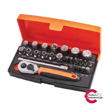 Bahco SL25 1/4in Socket Set