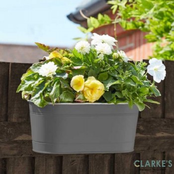 Fence and Balcony Hanging Slate Planter 12"