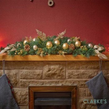 Baubly Festoon Gold Christmas Garland 90cm