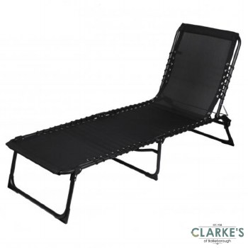 Folding Beach Bed - Sun Lounger Black