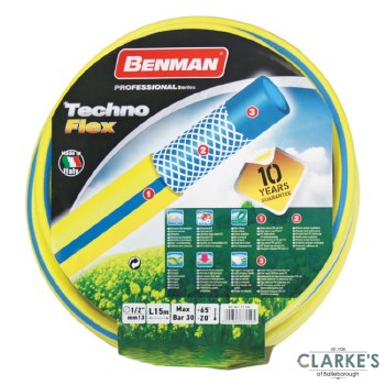 Benman TechnoFlex Professional Series Garden Hose 25 Meter