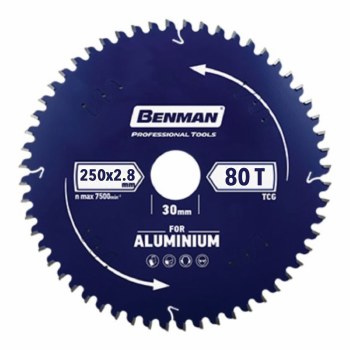 Benman Circular Saw Blade For Aluminium 250x2.8mm 80T