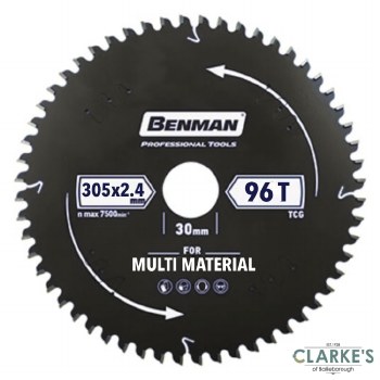 Benman Circular Saw Blade Multi Material 305x2.4mm 96T