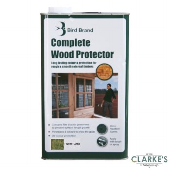 Bird Brand Complete Wood Protector Preserver Forest Green 5 Litre