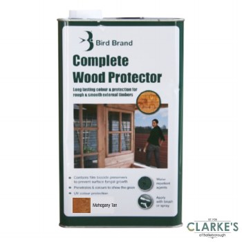 Bird Brand Complete Wood Protector Preserver Mahogany Tan 5 Litre