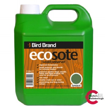 Bird Brand Ecosote Wood Preserver Green 4 Litre