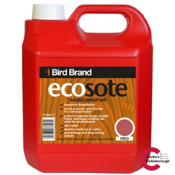 Bird Brand Ecosote Wood Preserver Red 4 Litre