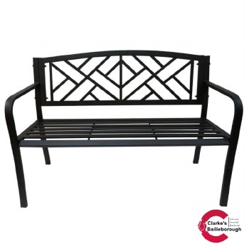 Black Metal Garden Bench