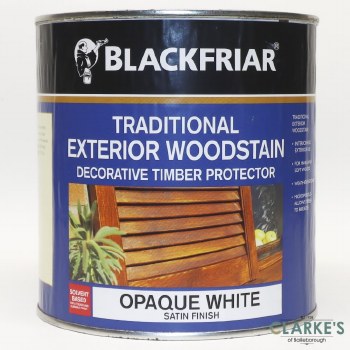 Blackfriar Traditional Exterior Wood Stain OPAQUE White