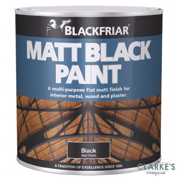 Blackfriar Matt Black Paint 1 Litre